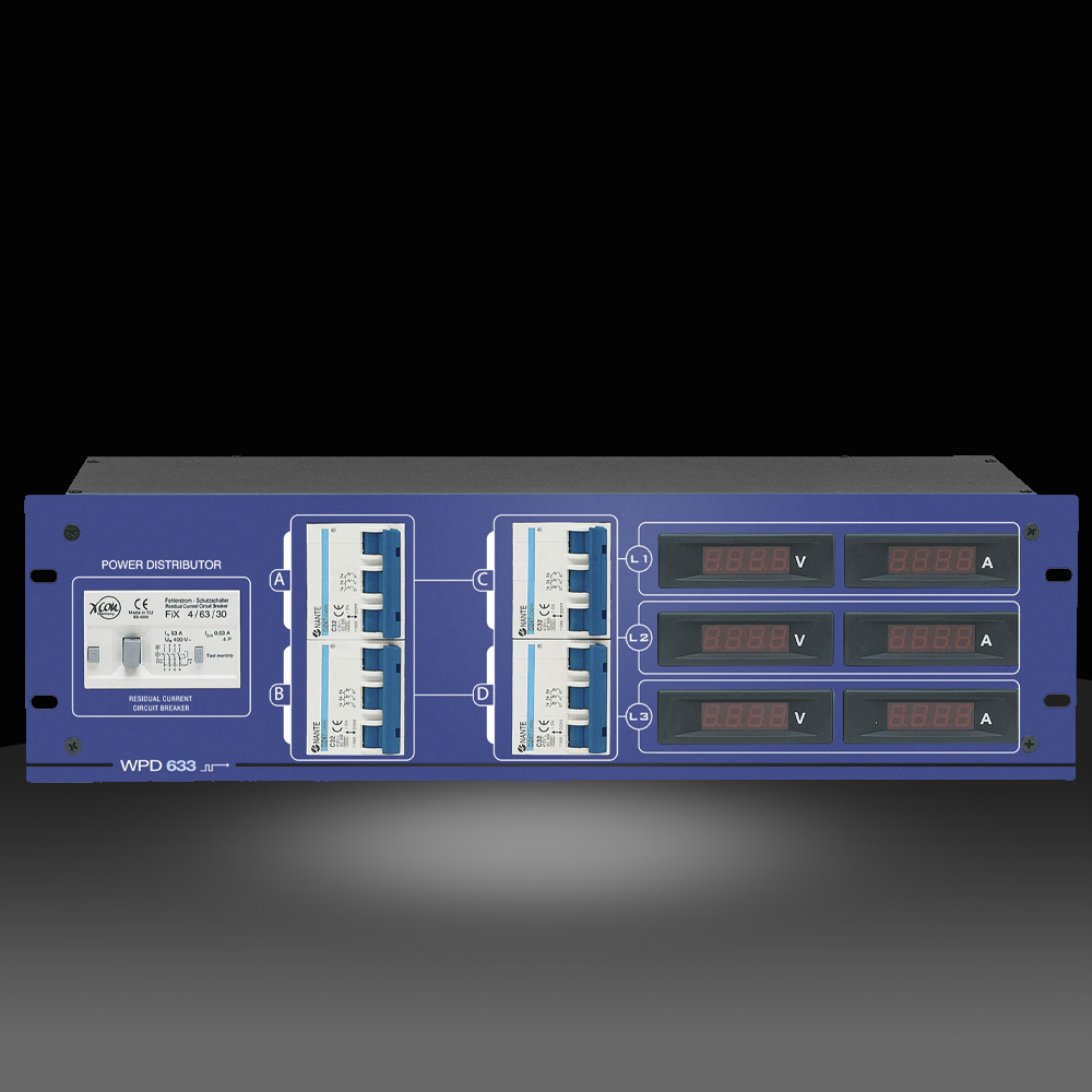 WORK WPD 633 MK2 STUV 1x CEE 63 Eingang, 3 HE